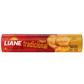 Biscoito Salgado Cracker Liane Sem Lactose Tradicional 90G