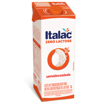 Leite Longa Vida Italac Zero Lactose Semidesnatado 1L