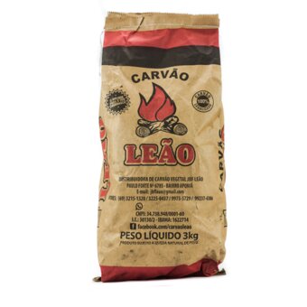 Carvão Vegetal Leão Embalagem 3Kg