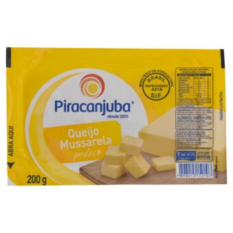 Queijo Mussarela Piracanjuba Pedaço 200G