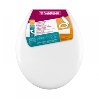 Assento Sanitário Sanremo Almofada Clássico Branco