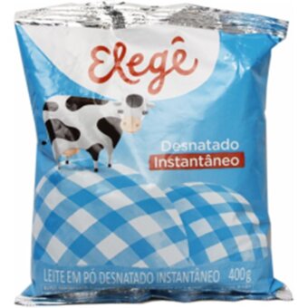 Leite Em Pó Elegê Desnatado Pacote 400G