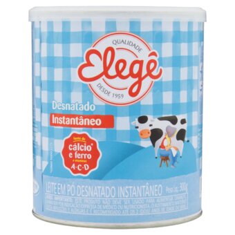 Leite Em Pó Desnatado Elegê Lata 300G