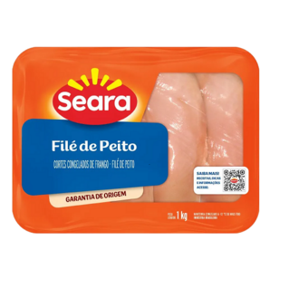 Filé De Peito De Frango Congelado Seara Bandeja 1Kg