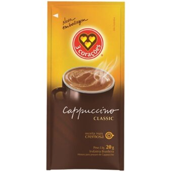 Capuccino 3 Corações Classic Sachê 20G