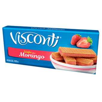 Biscoito Wafer Visconti Morango 120G