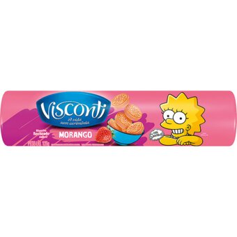 Biscoito Recheado Visconti Morango 125G