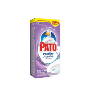 Pastilha Adesiva Sanitária Pato Lavanda 3Und 20% Desconto