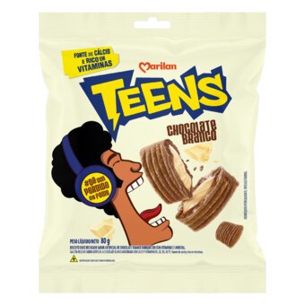 Biscoito Marilan Teens Chocolate Branco 80G