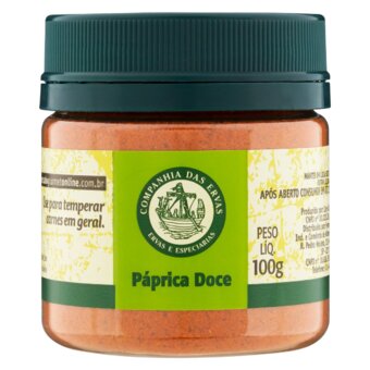 Especiarias Companhia Das Ervas Páprica Doce Pote 100G