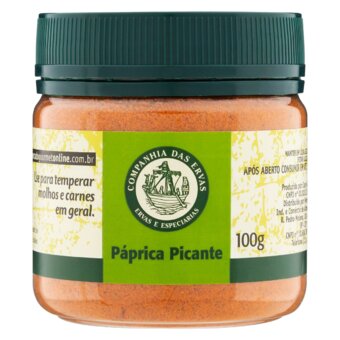 Especiarias Cia Das Ervas Páprica Picante Pote 100G