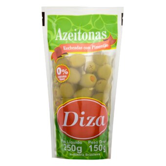 Azeitona Verde Diza Recheada Sachê 150