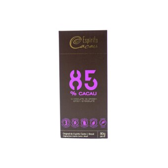 Chocolate Barra Espírito Cacau 85% Cacau 80G
