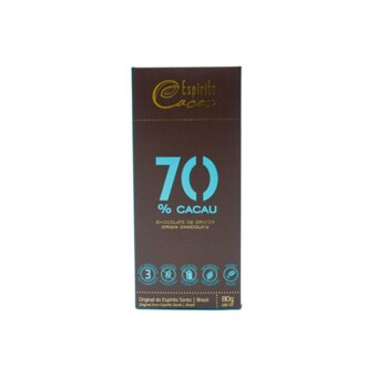 Chocolate Barra Espírito Cacau 70% Cacau 80G