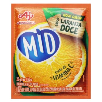 Refresco em Pó Mid Laranja Doce 20G