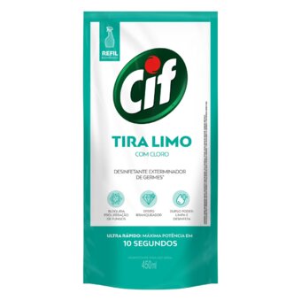 Limpador Cif Banheiro Tira Limo com Cloro 450Ml