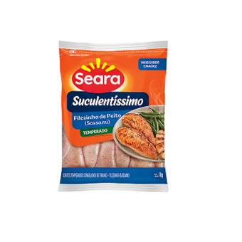 Filezinho Peito de Frango Seara Temperado IQF 1Kg