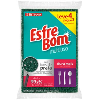 Esponja Multiuso Esfrebom Leve 4 Pague 3