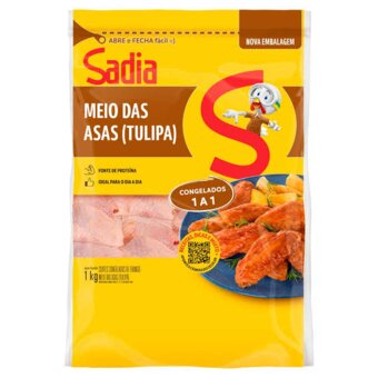 Frango Congelado Sadia Meio da Asa 1Kg