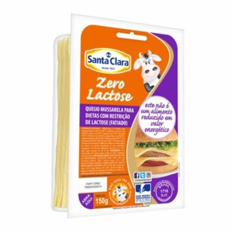 Queijo Mussarela Santa Clara Fatiado Sem Lactose 150G