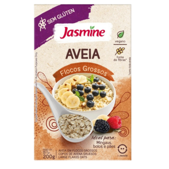 Aveia Em Flocos Grossos Jasmine Sem Glúten 200G