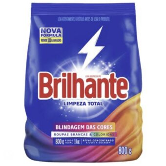 Lava Roupa Po Brilhante Sache Limpeza Total 800g