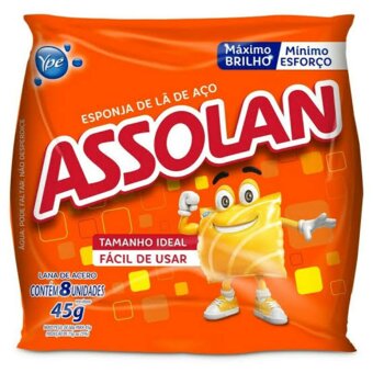 Esponja Aco Assolan 8un 45g
