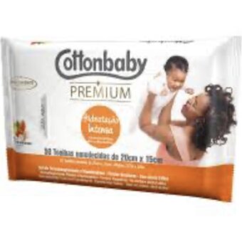 Toalha Umedecida Cottonbaby Premium Hidratacao Intensa 50UN