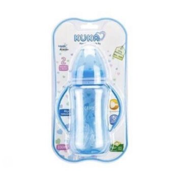 Mamadeira Kuka Aquarela Com Alca Azul 330ML