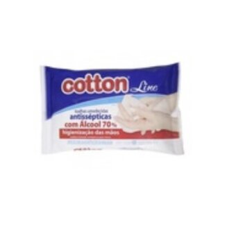 Toalha Umedecida Cotton Line Maos Com Alcool 70% 48UN