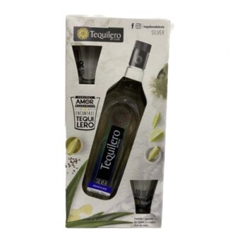 Bebida Tequilero Del Leste Prata Com 2 Copos 750ML