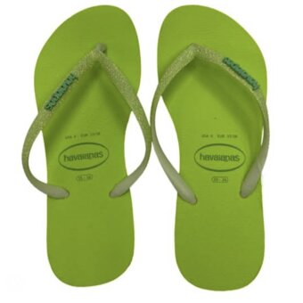 Sandalia Havaianas Slim Glitter Neon Limao 39/40