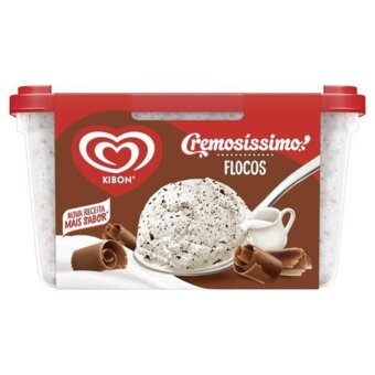 Sorvete Kibon Cremosíssimo Flocos 1,5L