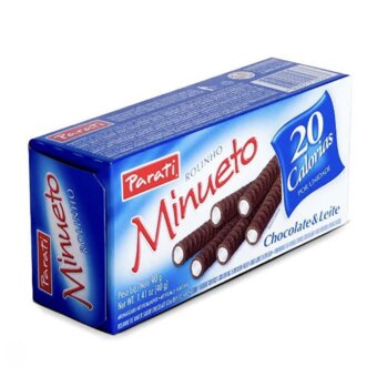 Rolinho Wafer Minueto Chocolate Ao Leite Parati 40G 