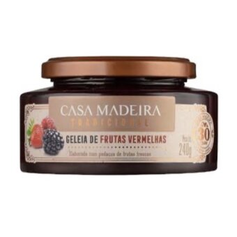 Geleia Frutas Vermelhas Casa Madeira 240G 