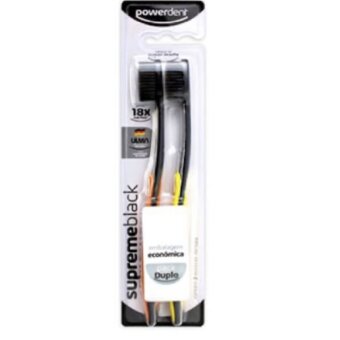 Escova Dente Supreme Black Powerdent 2UN 