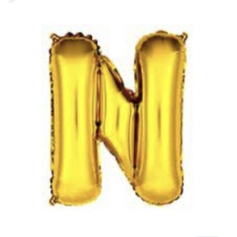 Balao Metalico Start Festas Letra N  