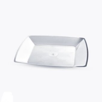 Prato Descartavel Sert Plast Quadrado Grande Cristal  