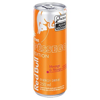 Bebida Energetico Red Bull Lata Morango & Pessego 250ML 