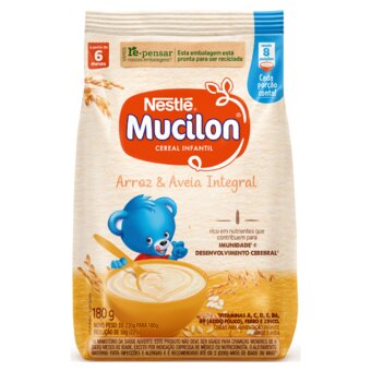 Mucilon Nestlé Arroz/Aveia Sachê 180g