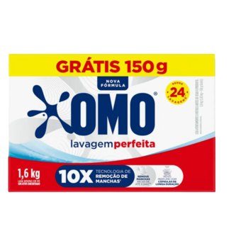 Lava Roupa Omo Lavagem Perfeita 1.6kg Grátis 150g