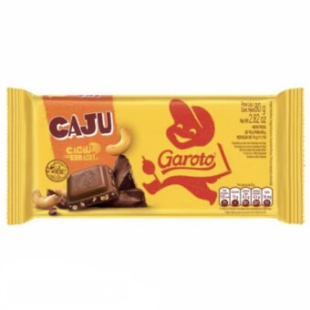 Chocolate Garoto Castanha Caju 80G 