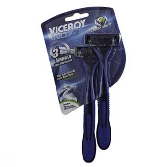 Aparelho Barbear Viceroy Inox 3 Azul 2UN 
