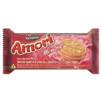Biscoito Recheado Richester Morango 35.6G
