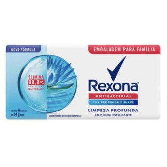 Sabonete Rexona Promocao 84G 6UN Antibacteriano Limpeza Profunda