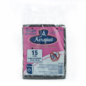 Saco Lixo Acreplast 15L 20 Unidades
