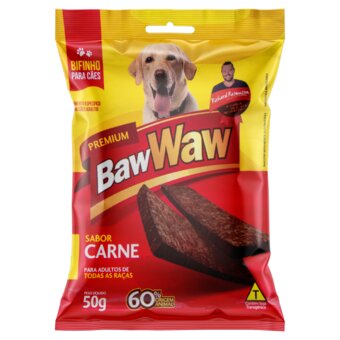 Bifinho Para Cães Baw Waw Carne Embalagem 50G