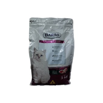 Ração Gato Barão Adulto E Filhote Mix Carne 3KG 