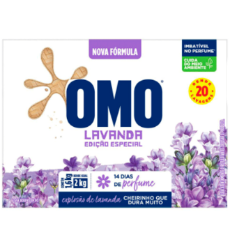 Lava Roupa Pó Omo Lavanda 1.6KG. 