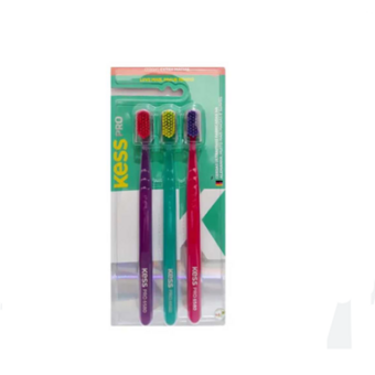 Escova Dental Kess Pro 3 Unidades Extra Macia